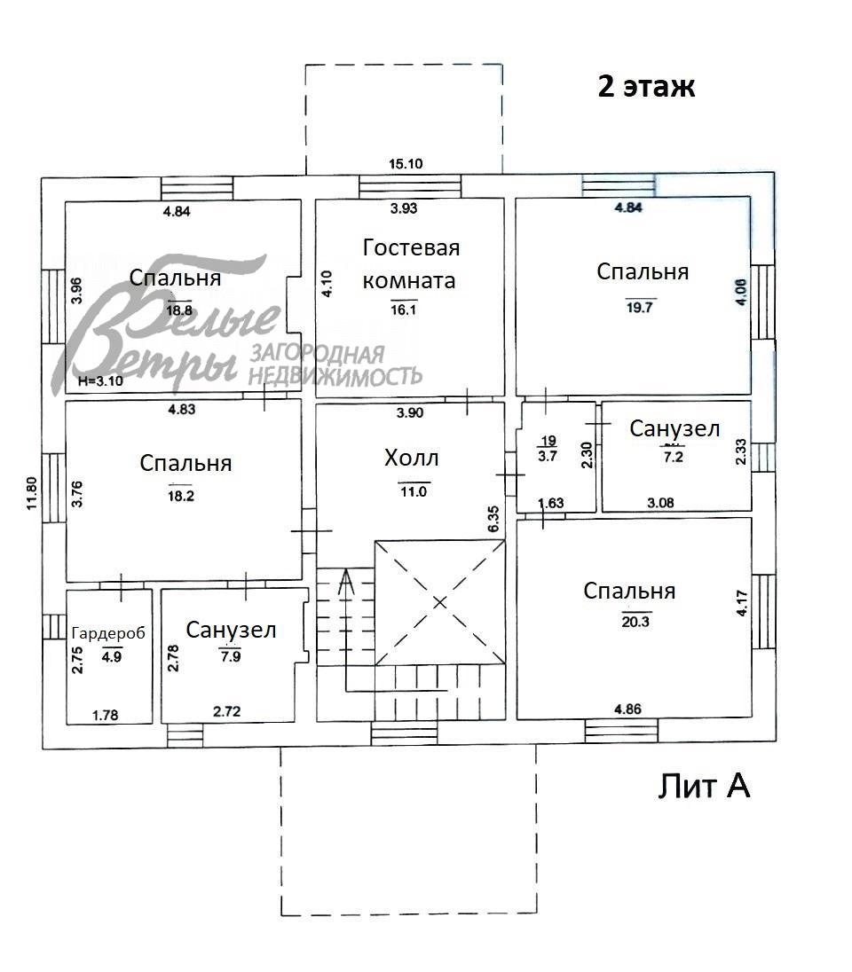 Дом в аренду Новоглаголево  id 251-001 планировка2