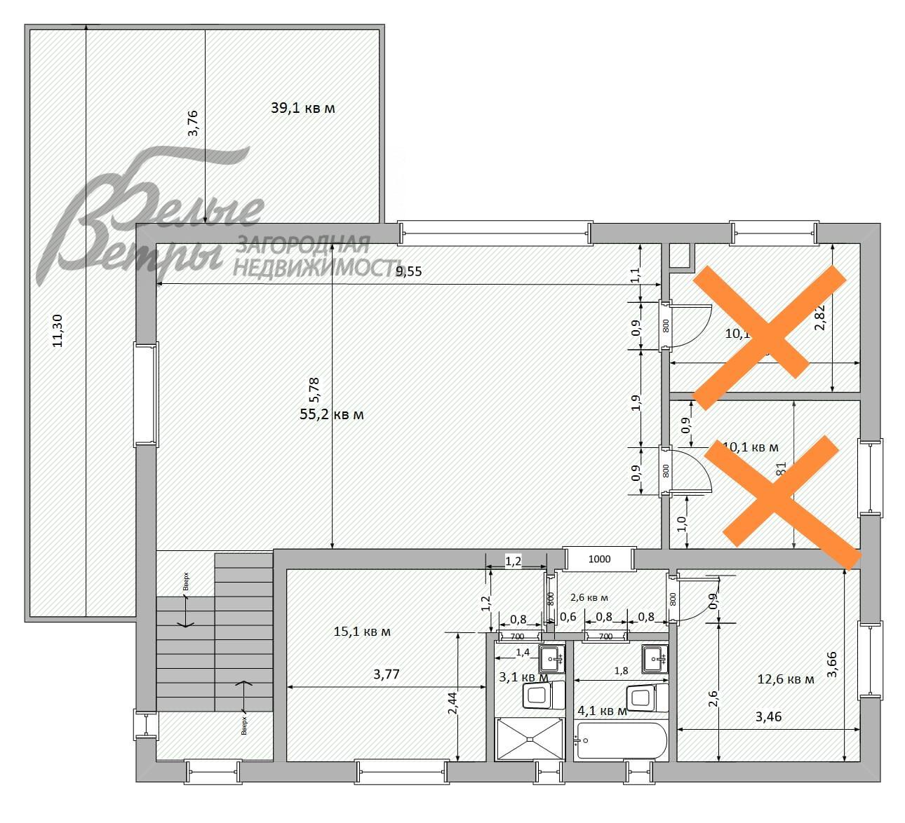 Дом в аренду Капитолий к/п Первомайское id 448-002 планировка1