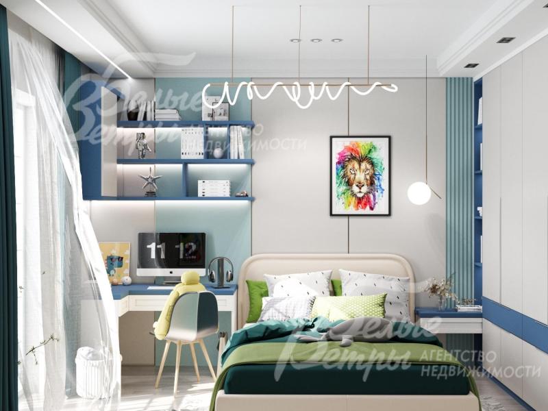 Визуализация. Спальня 14 кв.м