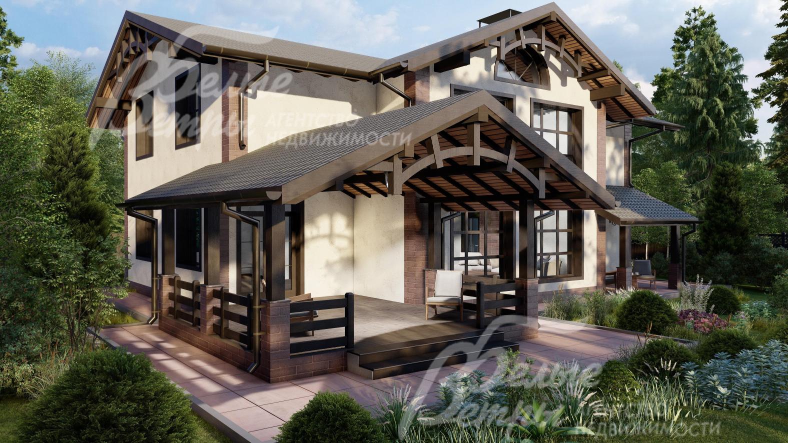 Визуализация: Облицовка в стиле Альпийского шале.