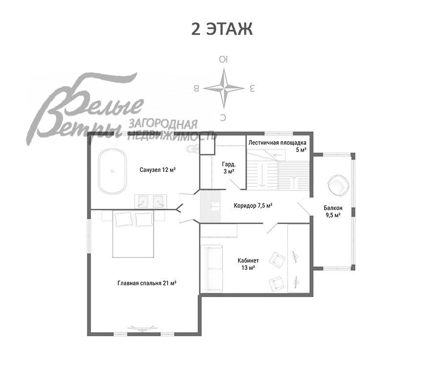Дом Пучково-2 КП Пучково id 737-801 планировка2