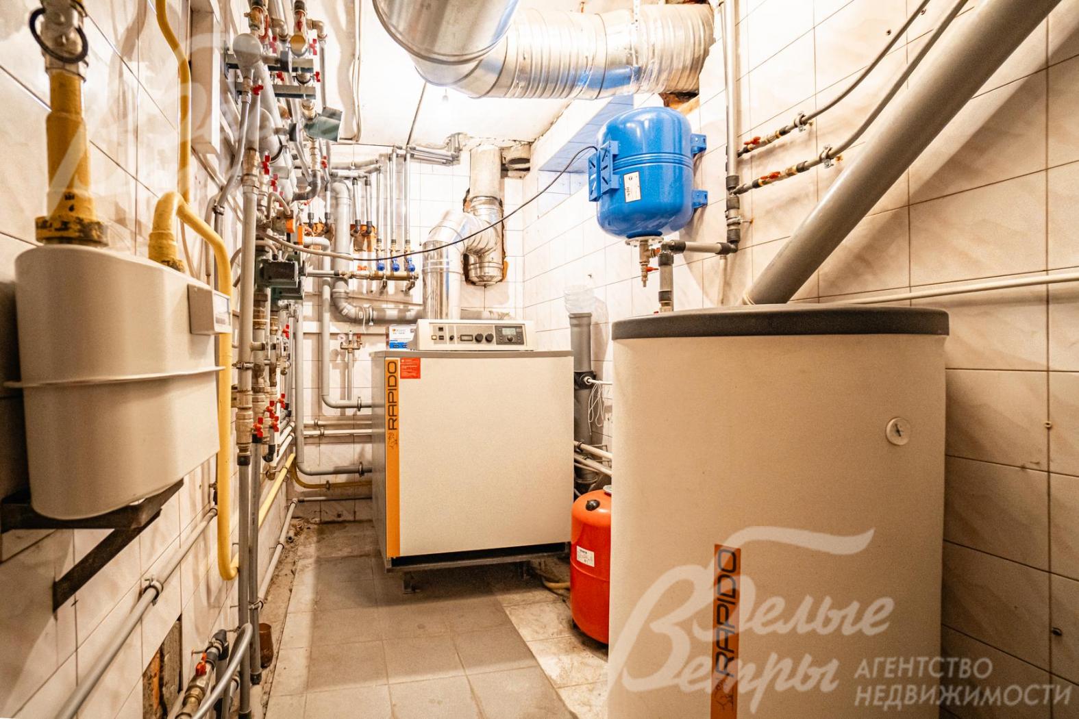 Установлен газовый чугунный котел RAPIDO (Германия) 