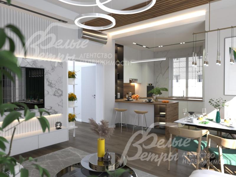 Визуализация. Встроенный кухонный гарнитур