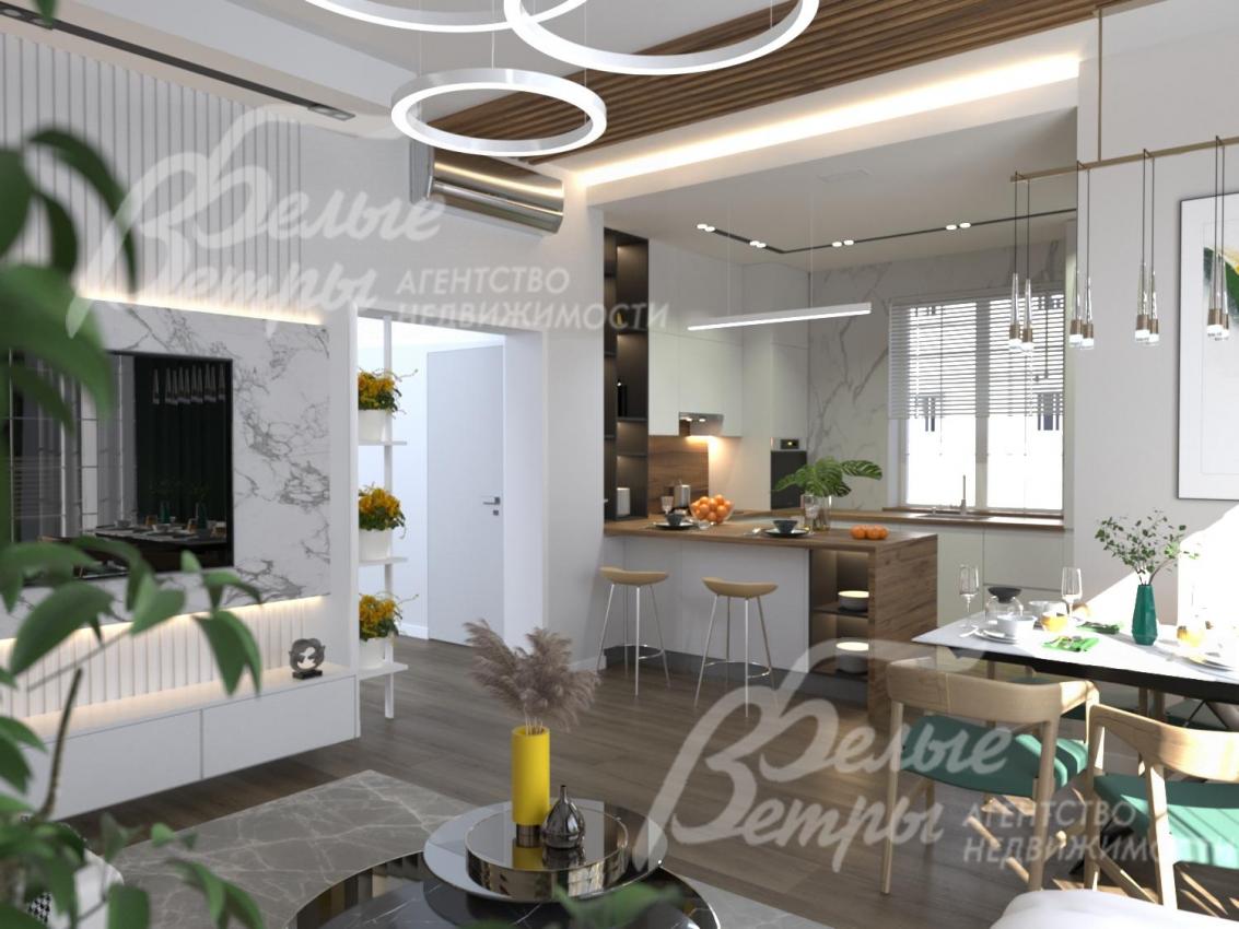 Визуализация. Встроенный кухонный гарнитур