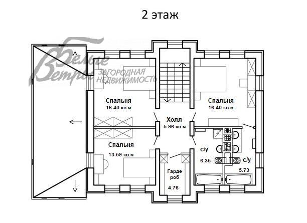 Дом в аренду Синергия КП Зименки id 535-002 планировка1