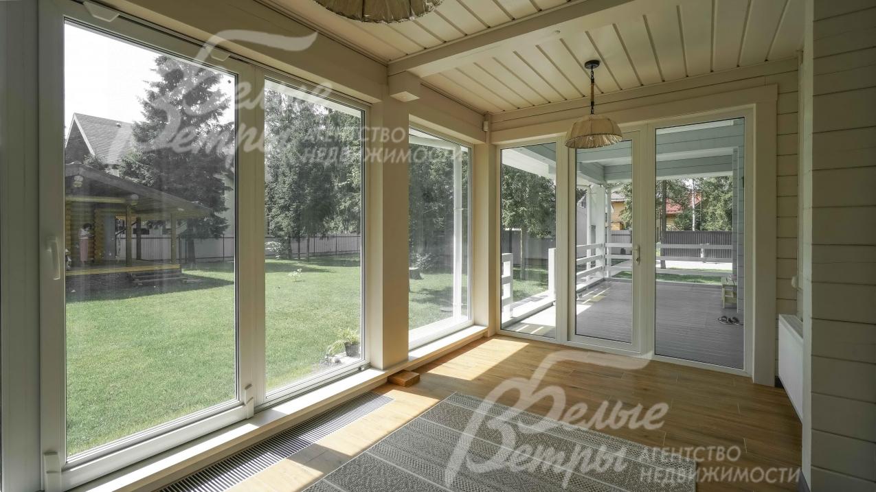 Утепленная терраса 14 кв.м. Остекление от пола, внутрипольные конвекторы