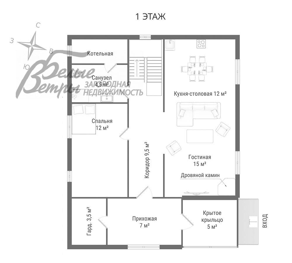 Дом Верховье к/п Верховье id 301-918 планировка0