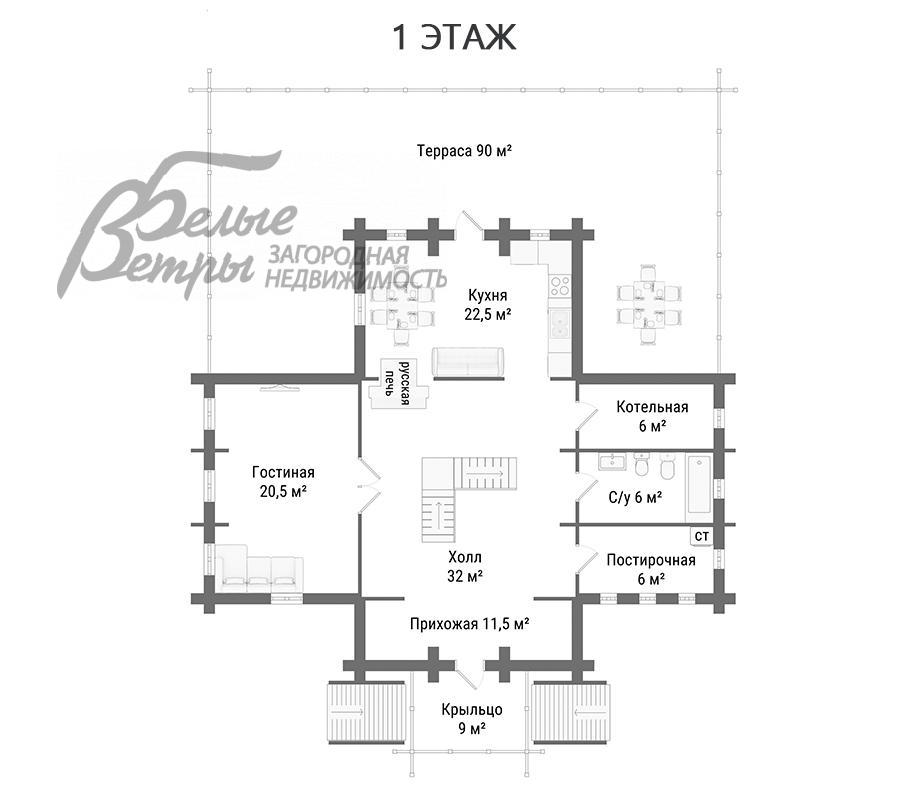 Дом Приозерный к/п Вороново id 351-213 планировка0