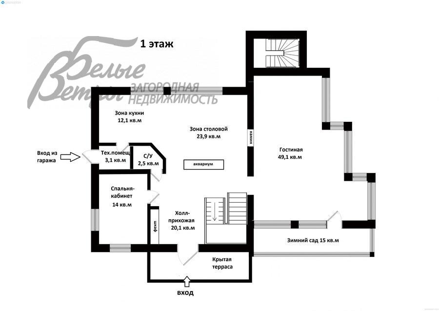 Дом в аренду Милорадово  id 371-002 планировка1