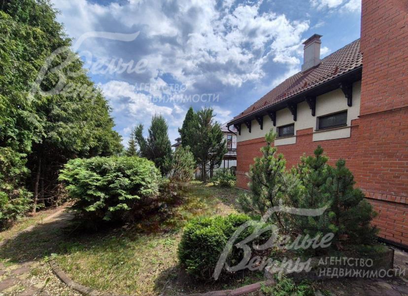 На участке множество лесных и декоративных деревьев и кустарников.