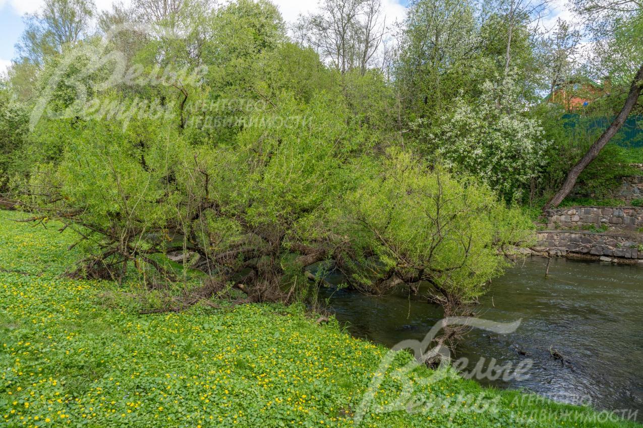 Живописный берег реки Незнайка у прогулочной зоны коттеджного посёлка