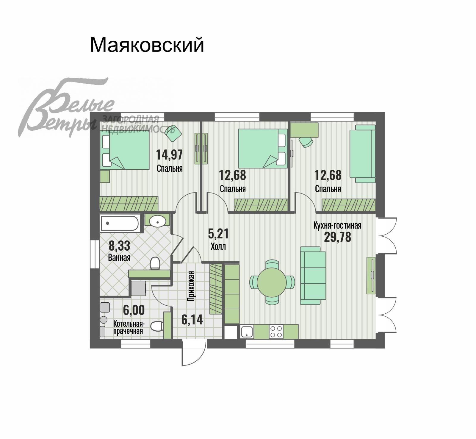 Дом Зеленые кварталы Акиньшино  id 738-710 планировка0