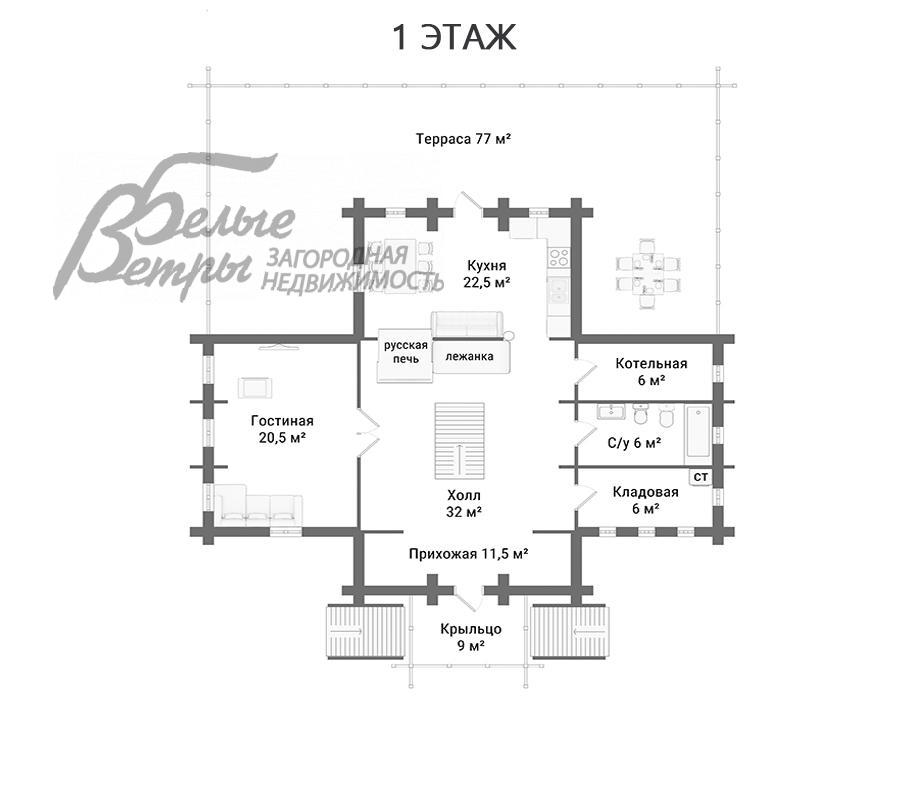 Дом Приозерный к/п Вороново id 351-213 планировка0