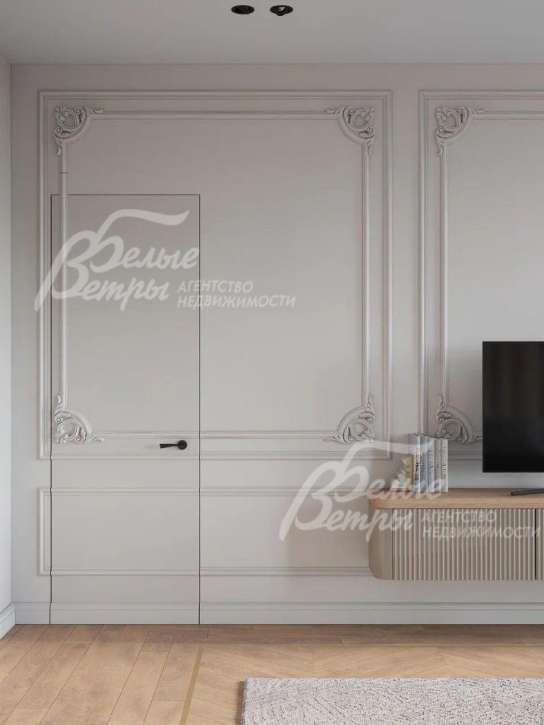 Визуализация. На стенах декоративная штукатурка, покраска