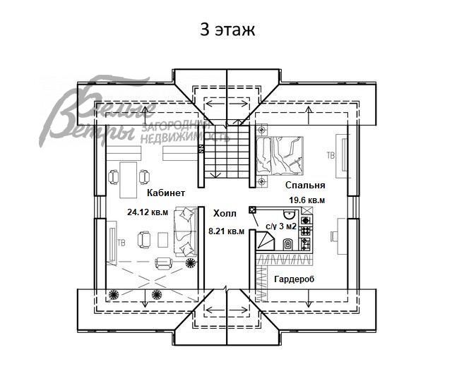 Дом в аренду Синергия КП Зименки id 535-002 планировка2