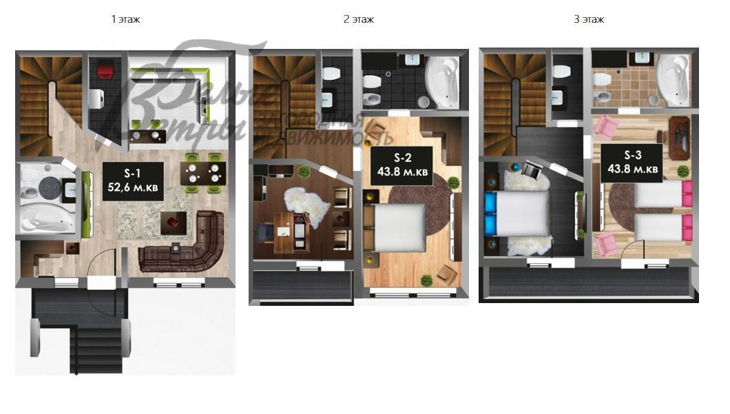 Таунхаус Лесная Сказка ЖК Троицк id 572-705 планировка0