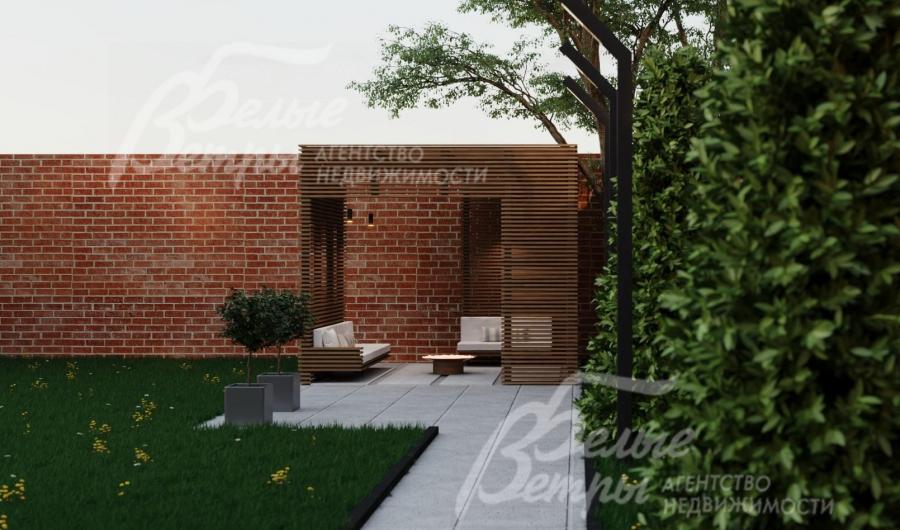 Беседка на участке (визуализация) 