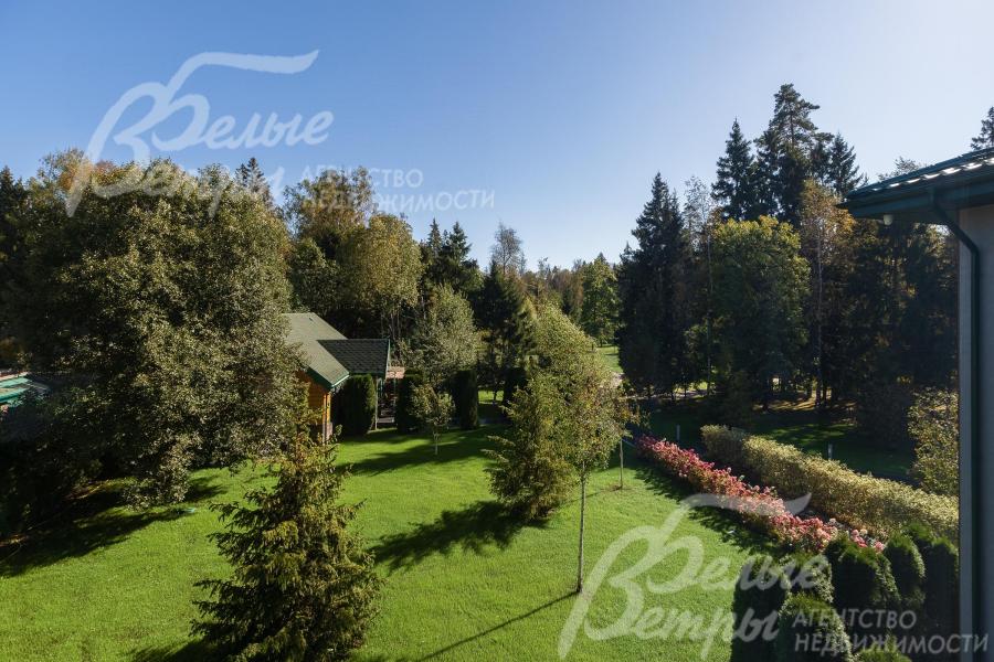 Из окон дома открывается вдохновляющий вид на участок и прилегающий лес