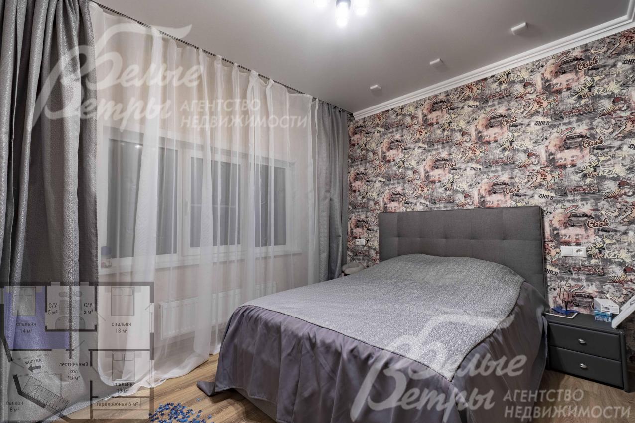 Спальня 14 кв.м со своим санузлом 