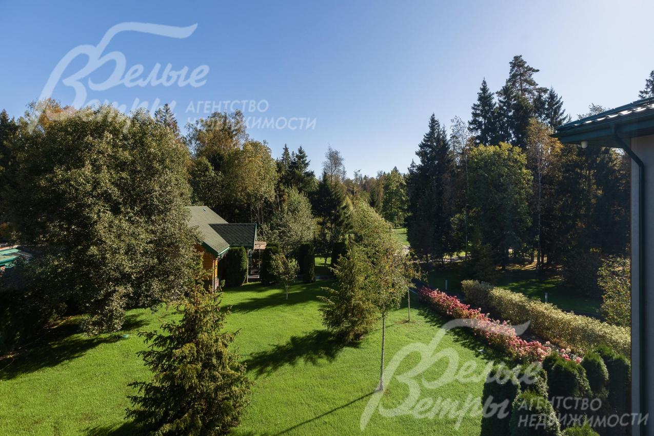 Из окон дома открывается вдохновляющий вид на участок и прилегающий лес