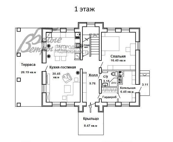 Дом в аренду Синергия КП Зименки id 535-002 планировка0