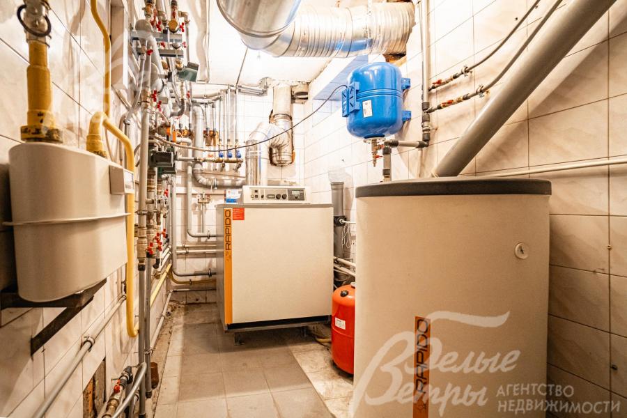 Установлен газовый чугунный котел RAPIDO (Германия) 