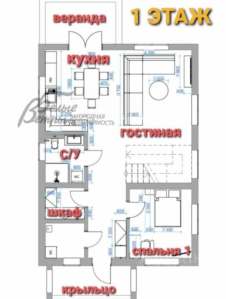 Дом Новое Глаголево КП Новоглаголево id 240-455 планировка0