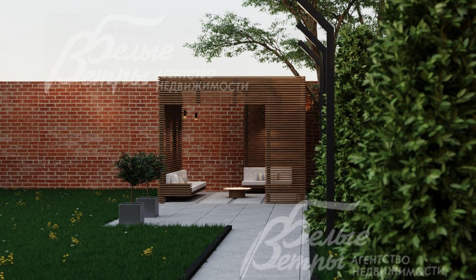 Беседка на участке (визуализация) 