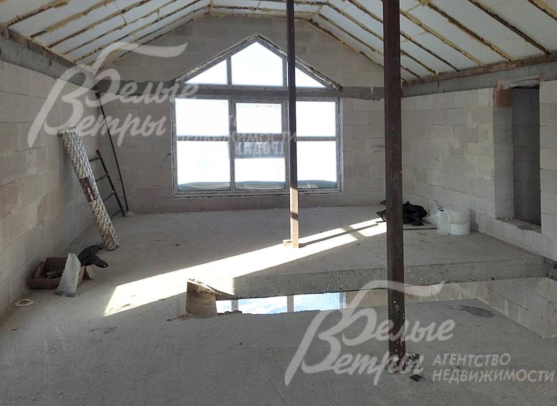 Высота потолков на 2- этаже в черновом варианте - 3.4 м и 2.3 м от скоса стены